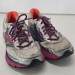 Brooks Adrenaline Gts 14 Sneakers Womens Sz 9B Grey Pink Running Shoes
